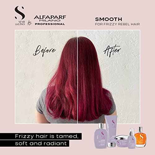ALFAPARF MILANO Semi Di Lino Smoothing Sulfate Free Shampoo - Anti Frizz Hair Care & Cleansing Shampoo to Revitalize Dry Hair & Restore Shine