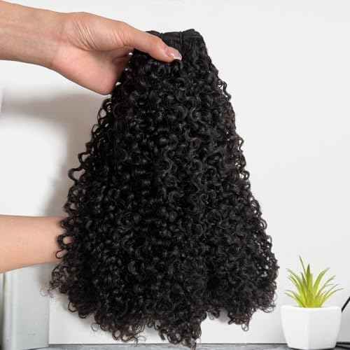 Burmese Bundles Premium Raw 100% Human Hair Water Wave High Rate 15A Unprocessed No Stray Short Hair Extensions Triple Lifespan Excellent Fullness Extra Thick From Top to End Black 20inch