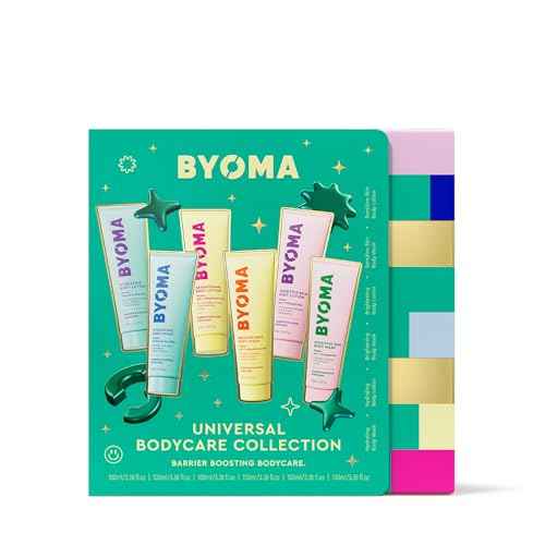 BYOMA Body Care Holiday Gift Set (6-Piece Kit) - Hydrating, Brightening & Sensitive Body Wash & Lotion - Travel Size, Supports Skin Barrier
