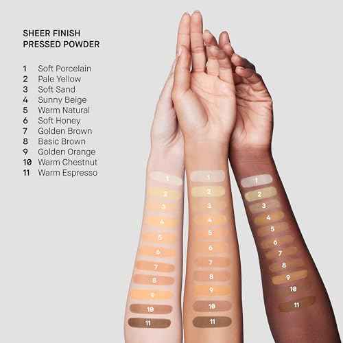 Bobbi Brown Sheer Finish Pressed Powder | Oil-Absorbing, Mattifying Setting Powder for All-Day Shine Control | Includes Puff, 0.31 Ounce