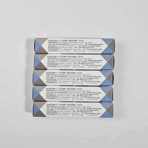 Lomansa Lash Lift Glue Adhesive 5pcs, Eyelash Perming Rod Fix Glue for Eyelash Curl(5 PCS)
