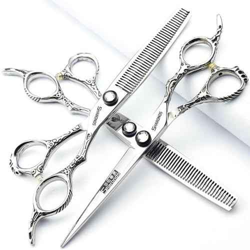 6/7/8 inch Personalized Rose Print Hair Clipper Set (Scissors Set) (7 inch-3pc-B)
