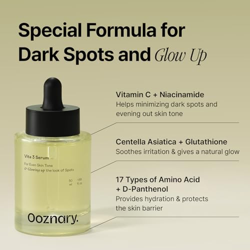 Vita 3 Serum with Vitamin C Derivatives and Niacinamide plus Glutathione for Uneven Skin Tone & Dull Skin | Korean Skin care | 1.69 fl.oz 50ml