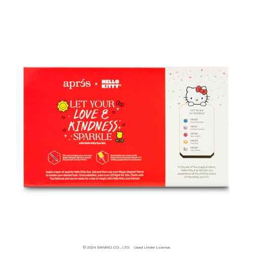 APR?S x Hello Kitty¢ç Cat Eye Gel Color Magnetic Gel Nail Polish, Set of 5 10ml