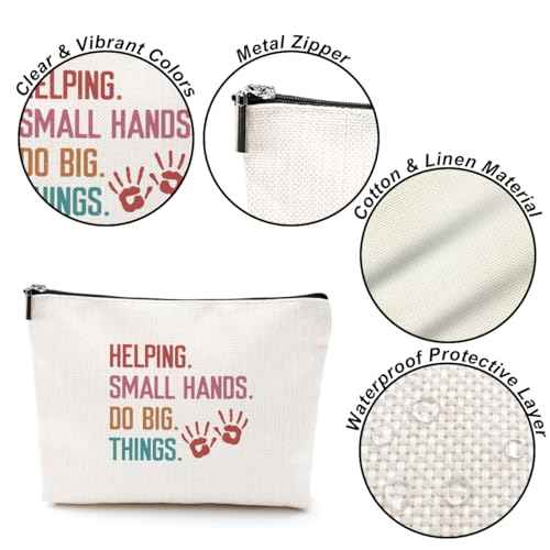 Occupational Therapist Gifts Makeup Bag Positive Occupational Therapy Appreciation Gifts Cosmetic Bag for Women Coworker Friend Nurse Practitioner Assistant Physical Therapy Girls Birthday Christmas