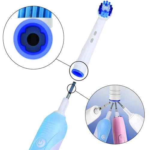 Replacement Brush Heads Compatible with OralB Braun- Pack of 4 Professional Electric Toothbrush Heads- Precision Refills for Oral-b 7000, Clean, Oral B Pro 1000, 9600, 500, 3000, 8000, Vitality Plus!