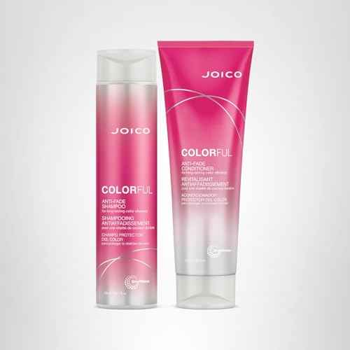 Joico Colorful Anti-Fade Shampoo and Conditioner | For Color-Treated Hair | Preserve Hair Color & Vibrancy Long-Term | Boost Shine & Reduce Breakage | Sulfate Free | With Camellia Oil & Pomegranate