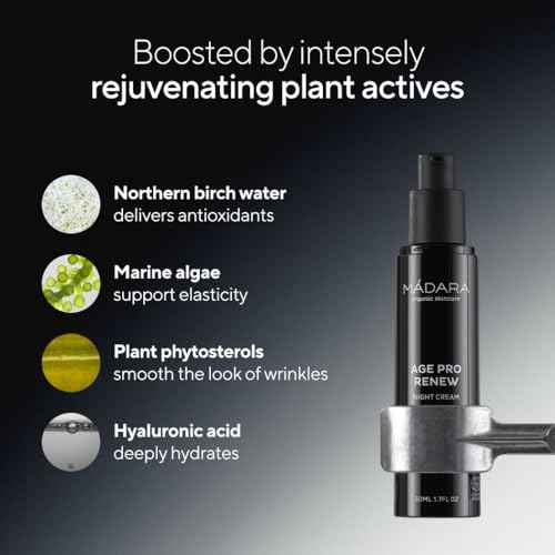 M?DARA AGE?PRO Renew Night Cream 50?ml ? Intensive Overnight Anti?Ageing Moisturiser with Hyaluronic Acid & Botanical Actives to Revitalise, Smooth and Restore Mature, Tired Skin