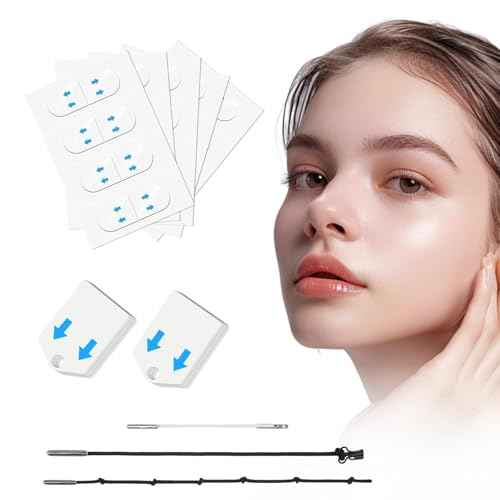 Face Lift Tape Invisible + Neck Tape Lifting Invisible ? Face Tape for Cheeks, Jawline & Eyebrows, Instant Anti-Wrinkle Lift, Hollywood Secret (black2)