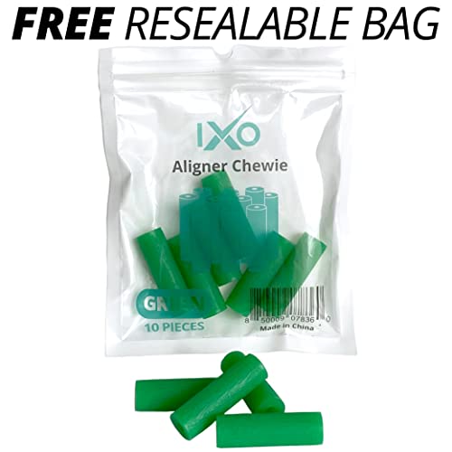 IXO Aligner Chewies in Resealable Bag - Chewies for Invisalign Aligners for Optimal Fit - Invisalign Accessories for Teeth Alignment Trays, Retainers, and Aligners - 20 Pack - Unscented