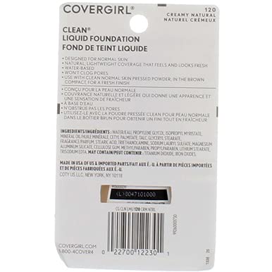 CoverGirl Clean Liquid Foundation, 120 Creamy Natural, 1 Ounce