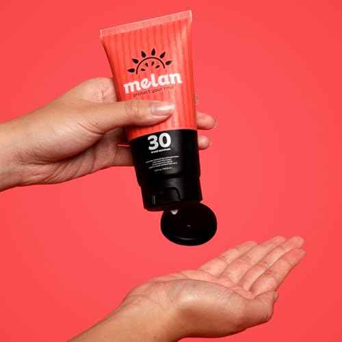 Melan Everyday SPF 30 Sunscreen Lotion, 3.4oz - Lightweight, Broad Spectrum, Vegan, Water & Sweat Resistant, Dermatologist Tested Clean SPF with Rosemary & Basil, PEG & Silicone Free, Made in USA