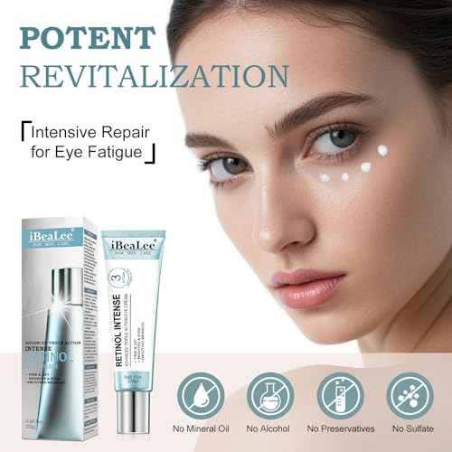 Temporary Tightener Eye Cream-Instantly Reduces Under-Eye Bags, Dark Circles&Wrinkles, Anti-Aging with Retinol&Hyaluronic Acid,Under Eye Care Creams Suit Women Men Firm Smooth firming Non-Greasy-IIII