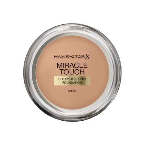 MAX FACTOR - Miracle Touch Foundation - Lightweight Cream To Liquid Formula - SPF 30 & Hyaluronic Acid - 80 Bronze