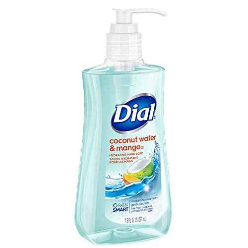 Dial Liquid Hand Soap, Coconut Water & Mango,7.5oz (Pack of 12)