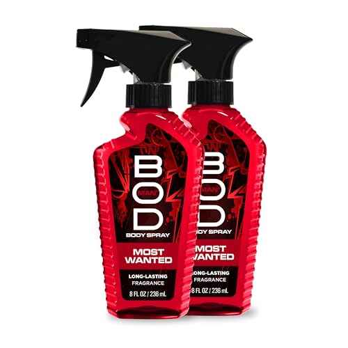 BOD man Fragrance Body Spray, Most Wanted, 8 fl oz (Pack of 2)