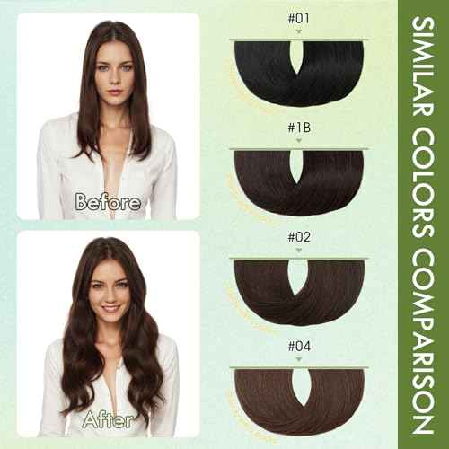 Hairro Microlinks Hair Extensions Human Hair Micro Loop Hairpieces Easy Pre Bonded Cold Fusion Keratin Stick Micro Bead Hair Extension For Women 24 inch 50g 100 Strands #1B Natural Black