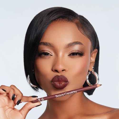12 Colors Wooden Lip Liner Pencil Set, High Pigmented Soft Matte, Long Wearing, Deep and Rich in Color, Smudge Resistant