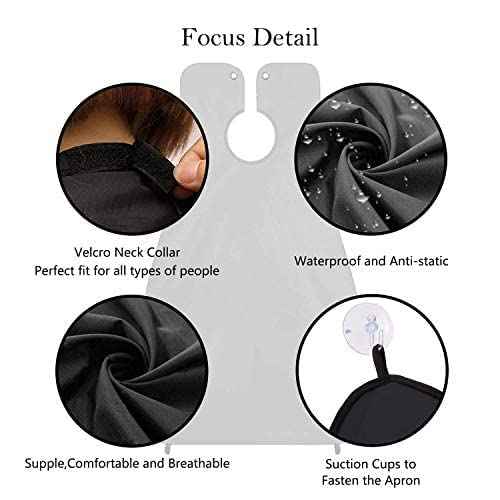 Beard Bib Apron, Beard Trimming Catcher for Men Shaving Hair Clippings Non-Stick Waterproof Grooming Cloth