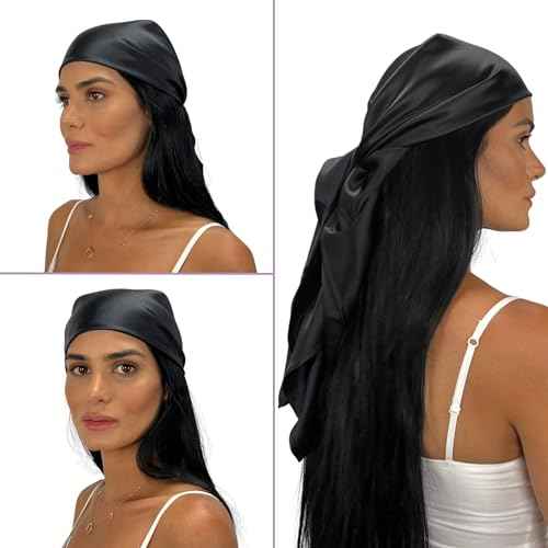 Mulberry Park Silks 100% Silk Head Scarf 36" - 19 Momme Women's Hair Wrap for Sleeping, Reduce Damage, Wear Day & Night