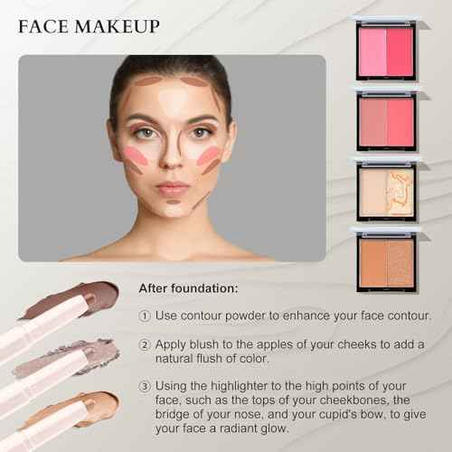 Color Nymph Professional Makeup Set for Teens, Girls & Women - Full Kit with Storage Train Case, Beginner Cosmetics Kit with Eyeshadow, Blush, Lipstick, Lipgloss, Mascara & Tools - Pink
