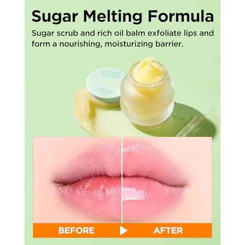 TOCOBO Lemon Sugar Lip Mask ? Korean Vegan Lip Scrub & Overnight Exfoliating Treatment for Dry, Chapped Lips ? Hydrating, Plumping, Smoothing ? Glazed Balm Texture, Non-Sticky, 0.68oz
