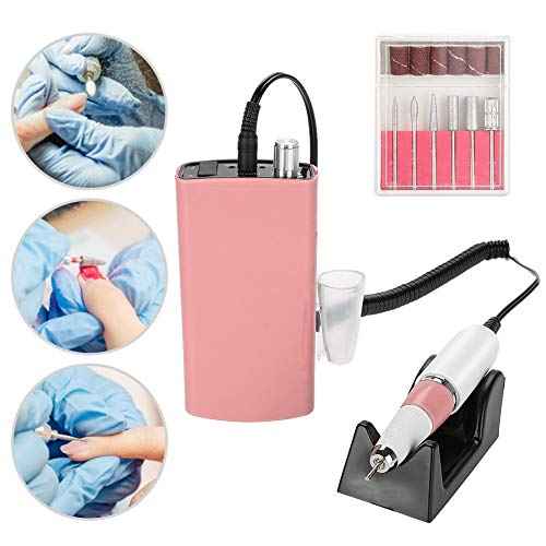 Nail File Drill Machine, Portable Professional Pedicure Electric Nail Drill Nail Grinding Machine Set Nail Art Equipment Kit(us Plug)
