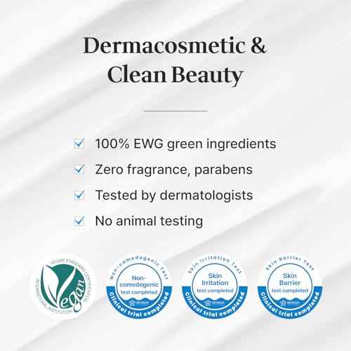 Cica Face Moisturizer with Pro-Vitamin B5 ? Daily Hydrating Cream for Dry and Delicate Skin ? With Panthenol, Squalane & Glycerin ? Lightweight Skin Barrier Support, Day & Night, 2.2 Fl Oz.