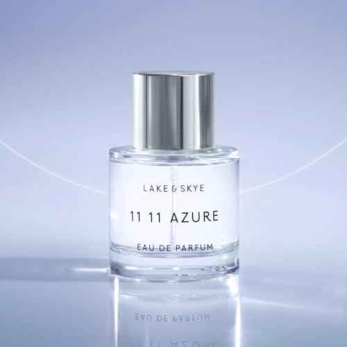Lake & Skye 11 11 Azure Eau de Parfum, 1.7 fl oz (50 ml) - Aquatic, Floral, Skin Musk, Clean, Vegan, Paraben-Free, Cruelty-Free