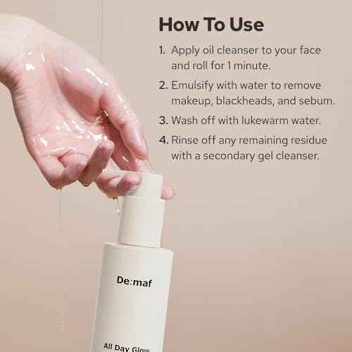 De:maf All Day Glow I'm So Jelly Olive Oil Cleanser, 75% Olive Oil, Jelly-like Makeup Remover for Pore Cleanse, Suitable for Sensitive Skin, Korean Skincare (150ml, 5.07, Fl Oz)