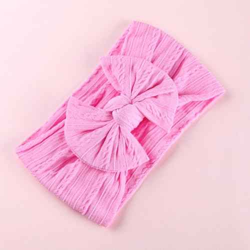 18PCS Baby Soft Nylon Headbands Hairbands With Hair Bows,Elastics Head Wrap Hair Accessories for Newborn Baby Girls Infant Toddlers Kids (ONE SIZE FIT ALL)
