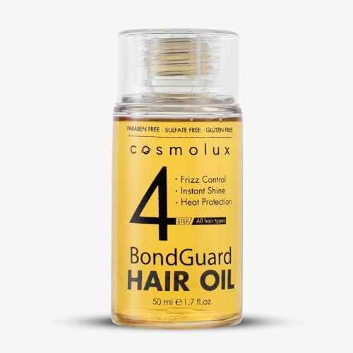 BondGuard Bonding Oil, Heat Protectant & Repair Oil for Damaged, Color-Treated & Frizzy Hair, Adds Shine & Tames Frizz, Lightweight & Vegan - 1.7 fl oz (50 mL)