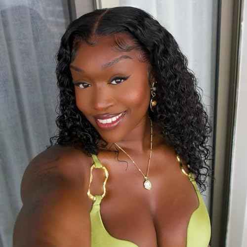 Water Wave Human Hair Bundles Curly Bundles, Natural Black Wet And Wavy Human Hair Bundles Sew In Weave, Soft & Shed-free 12A 100% Brazilian Virgin Remy Hair 3 Bundles 16 18 20Inch