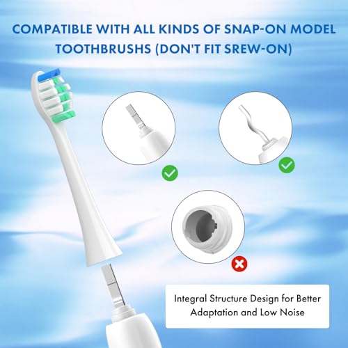 Replacement Toothbrush Heads Compatible with Philips Sonicare£º10 Pack Soft Replacement Electric Brush Head for 4100 5100 6100 HX9023/65 W Optimal Plaque Control Snap-on System
