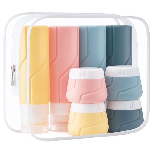 MODENGKONGJIAN Travel Bottles for Toiletries,TSA Approved Silicone Squeezable Travel Shampoo Bottles, 3oz Leak Proof Refillable Toiletry Cosmetic Containers £¨15 Pcs/Colorful£©