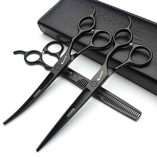 SHARONDS 7 Inch Stainless Steel Professional Barber Scissors Hair Thinning Scissors Hairdresser or Home Hairdresser Variant/Hybrid Scissors (7 inch-3pc)