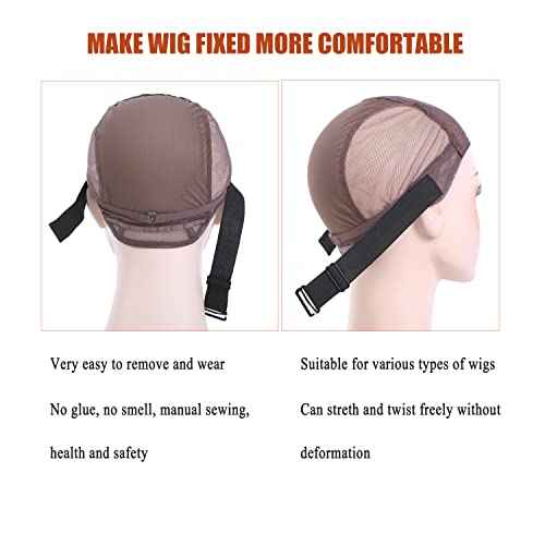 Adjustable Elastic Bands Straps For Wigs (Black/100pcs)