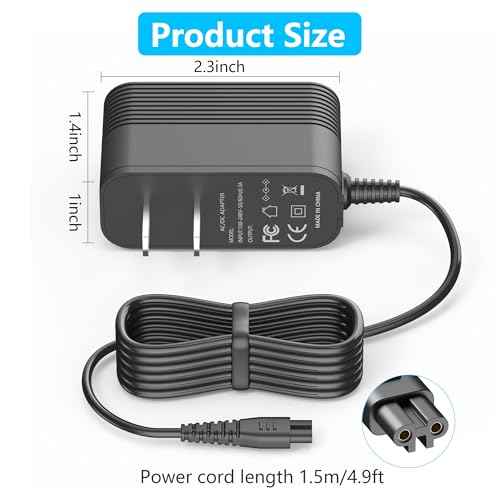 Charger for Remington Shaver for Replacement F5-5800 F5800 F5790 F4790 R5150 R6130 R-6150 MS2-390 MS3-2700 MS680 R9100 Shaver, Electric Razor Power Cord Adapter