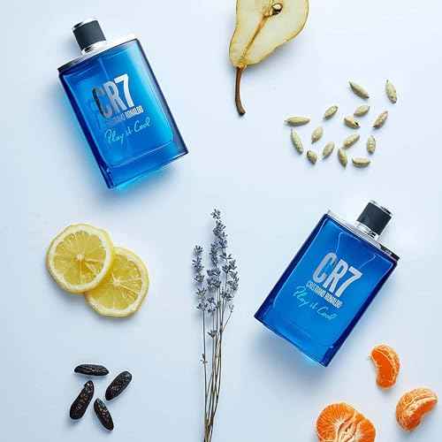 CR7 Play It Cool Cristiano Ronaldo - Eau De Toilette Cologne Scent for Men - With Mandarin, Bergamot, Lavender, and Musk - From Cristiano Ronaldo's Original Men's Fragrance Collection - 3.4 oz