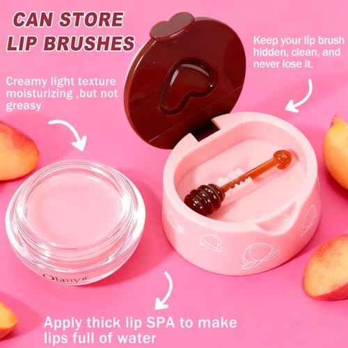 9 PCS Bee Lip Balm Honey Pot, Propolis Fruits Lip Balm Bulk, Hydrating Sleeping Lip Mask Overnight Prevention Dry & Cracked, Smooth Lips & Reduce Lip Lines