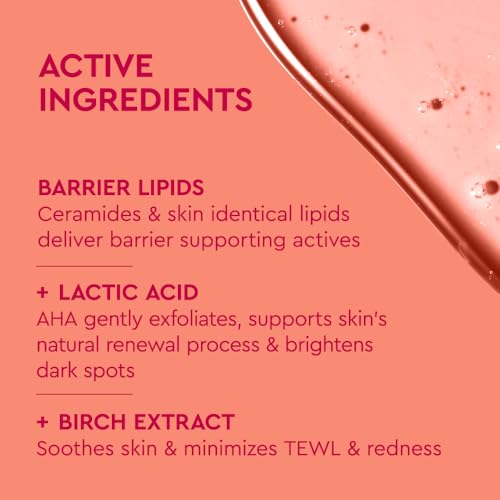 BYOMA Brightening Toner - Gently Exfoliating & Hydrating Facial Treatment with Lipids & Lactic Acid - Alcohol-Free for Barrier Repair - 5.07 Fl. Oz