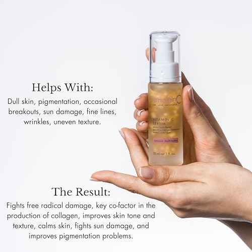 emerginC 12% Vitamin C Facial Serum - Extra Strength Micro-Encapsulated Spheres to Help Address Visible Signs of Aging + Dark Spot (1 Ounce, 30 ml)