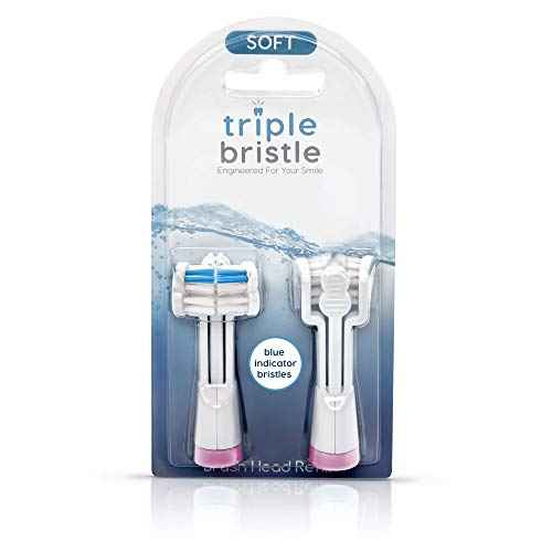 Triple Bristle Original Sonic Toothbrush + Replacement Heads Pink 2pk