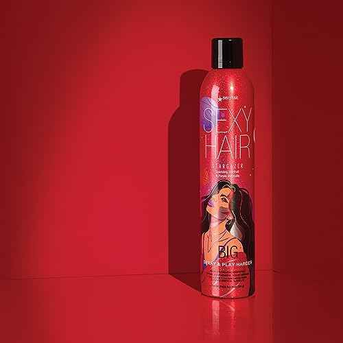 SexyHair Big Spray & Play Harder Firm Volumizing Hairspray | All Day Hold and Shine | Up to 72 Hour Humidity Resistance