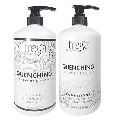 Tressa Professional Quenching Color Safe Formula, Removes Dulling Deposits & Product Build Up, Brightens Dry, Highlighted, Bleached & Dry Hair. For All Hair Type, 33.8 Fl Oz DUO