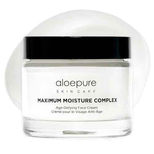 Aloette Maximum Moisture Anti-Aging Face Cream - Age Defying Anti-Wrinkle Facial Cream with Moisturizing Shea Butter & Aloe Vera - Hydrating Moisturizer for Fine Lines & Wrinkles - All Skin Types
