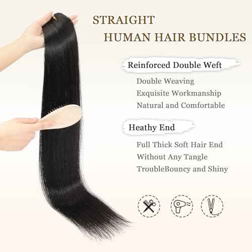 16A Raw Straight Bundles Human Hair 1 Bundle,24 Inch,Triple Lifespan,Burmese Virgin Remy Hair Extensions,No Tangle Shedding