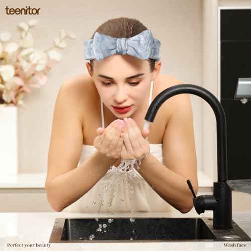 Teenitor Spa Headbands - 9Pcs Face Washing, Skincare and Self Care Puffy and Cute Headbands for Makeup, Girls and Women
