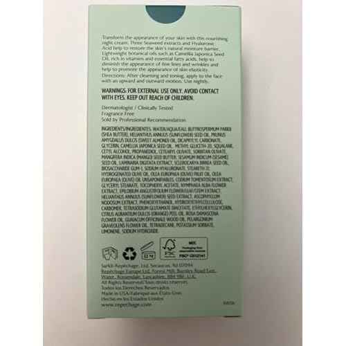 Repechage Hydra Dew Pure Night Cream for Dry Skin - Anti Aging Evening Cream with Peptides and Hyaluronic Acid, Diminishes Fine Lines and Wrinkles, 1fl oz.
