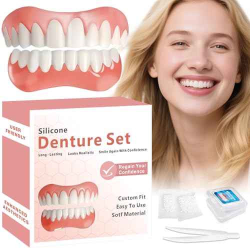 Moldable False Teeth, Veneers Teeth for Women and Men, Upper and Lower Matching Set Tooth Repair Kit, Fix Your Smile at Home Within Minutes, 1PCS-Q